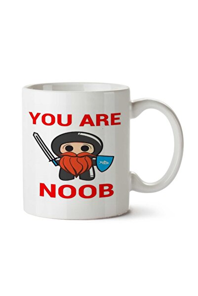 ART HEDİYE كوب مطبوع على الجانبين من You Are Noob Vote E Noob