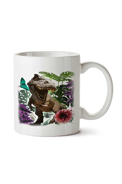 ART HEDİYE كوب تي ريكس ديناصور مطبوع على الجانبين