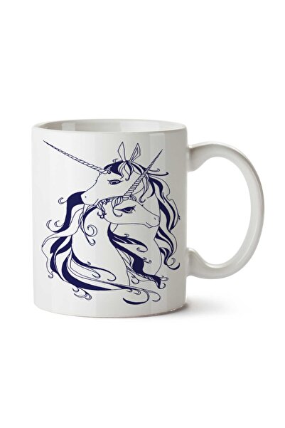 ART HEDİYE كوب مطبوع على الجانبين من يونيكورن لوف لوف لوف