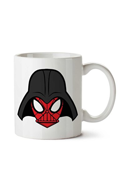 ART HEDİYE كوب Vader Man Spiderman Homecoming Star Wars مطبوع على الجانبين