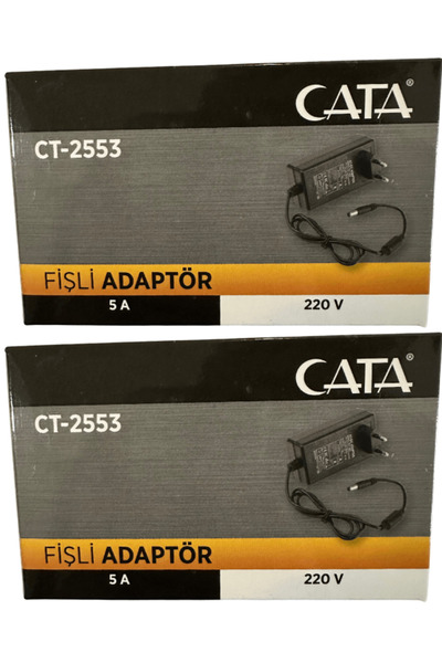 Cata CT-2553 5 Amper 220V Fişli Adaptör (2 Adet)