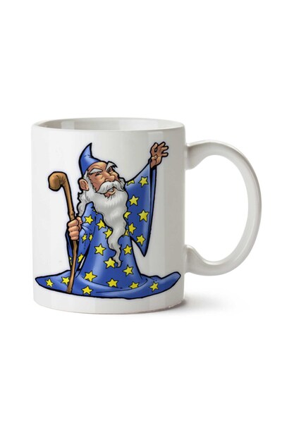 ART HEDİYE Wizard-Free-Download-PNG Two Side Printed Mug Cup