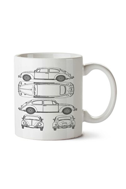 ART HEDİYE كوب Walkswagen Tospa ذو صورة فنية مطبوع على الجانبين