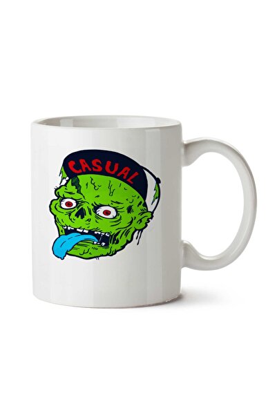 ART HEDİYE كوب زومبي كاجوال مطبوع على الجانبين