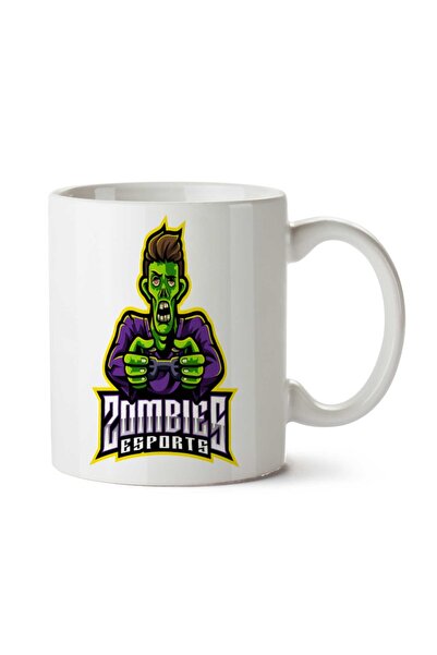 ART HEDİYE كوب زومبي للرياضات الإلكترونية مطبوع على الجانبين