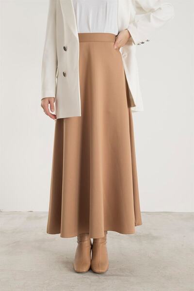 CNG MODA Scuba Fabric Hijab Flared Skirt