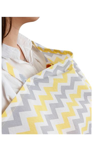 skycott για μωρό Annı Breastfeeding Bib με ρυθμιζόμενο λουράκι πλάτης 75 x 100 cm κίτρινο χρώμα