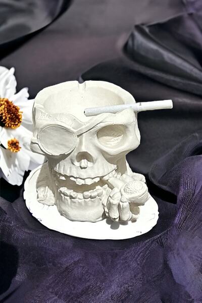 Main Collectibles Kurukafa Küllük Kül Tablası Dekoratif Obje Biblo Dekor