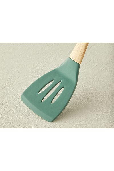 English Home Liana Grill Spatula Silicone Grill Spatula Serving Utensil Dark Green