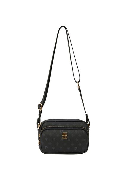Pierre Cardin Μαύρη Monogram Γυναικεία Τσάντα Ώμου 05PO22K1587
