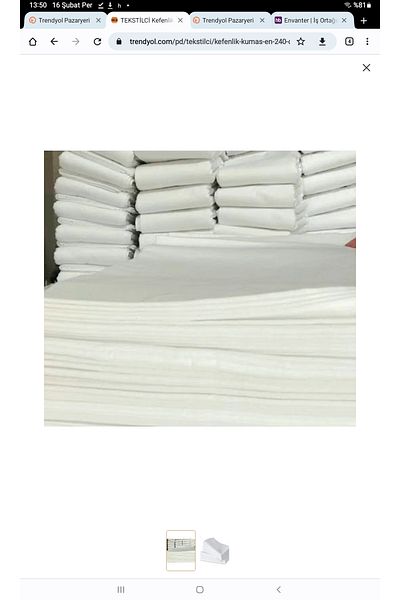 TEKSTİLCİ Meter Fabric, Milk White 240 Width Ranforce Fabric 54 Wire
