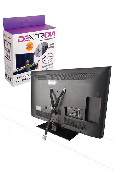 DEXTRON حزام قفل أمان للتلفزيون للأطفال والرضع (هدية مثبت الأثاث)