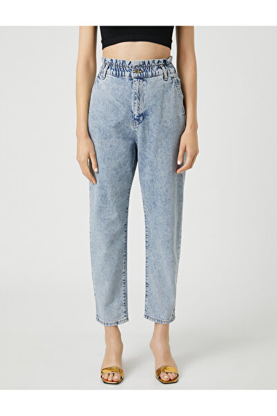 Koton Džíny s elastickým pasem Vysoký pas - Baggy Jean