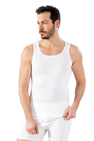 LÜXDRM 5 Pieces - 154 Square Collar, Ribbed Men's Undershirt