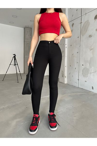 BİKELİFE Γυναικείο Μαύρο Παντελόνι Lycra κολάν