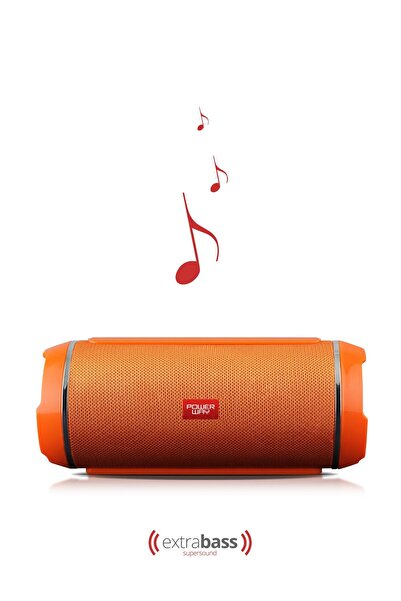 POWERWAY Wrx05 90 Db Sd Kart Aux Usb Girişli Turuncu Kablosuz Bluetooth Speaker Hoparlör Ses Bombası Fm Radyo