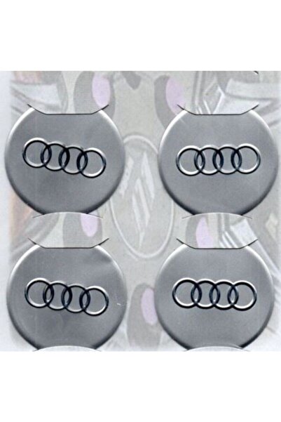 YED Jant Göbeği Arma Audi Alüminyum 60mm. 4'lü Set Silver