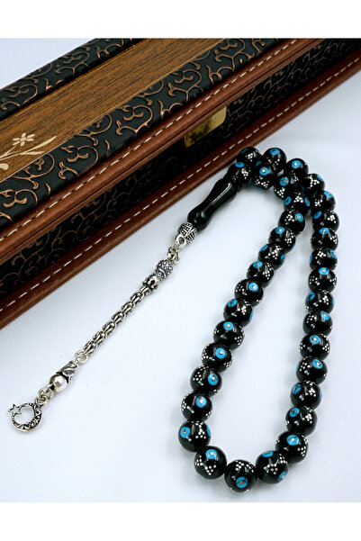 ANDİYANORA ORİJİNAL ERZURUM OLTU TAŞI TESPİH,GÜMÜŞ İŞLEMELİ HEDİYELİK TESBİH