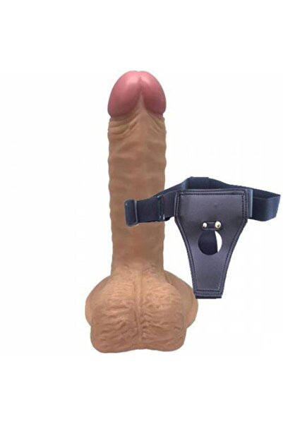 Erolife Belden Bağlamalı Gerçekçi Vantuzlu Realistik Anal Vajinal Dildo Penis 18 Cm