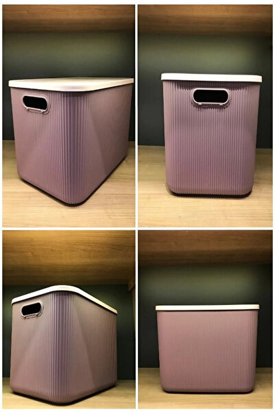Bayev 4 Pieces 21 Lt Storage Purple Closet Organizer Toy and Laundry Basket Clothes Storage Box