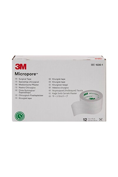 3M Cerrahi Bant 1530-1, 1 In X 10 Yd (2,5CM X 9,1M), (6RULO)