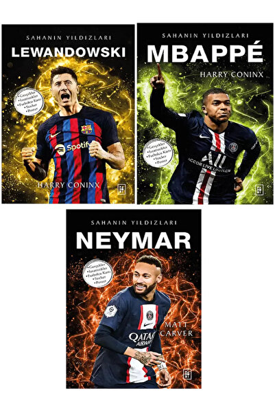Genel Markalar Futbol Sahanın Yıldızları NEYMAR - MBAPPE - LEWANDOWSKİ ( Poster Sticker Futbolcu Kartı Hediyeli )