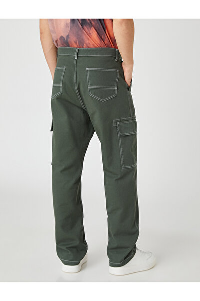 Koton Cargo Pants with Pockets and Sewing Detail Buttons
