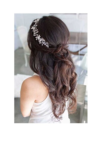 bbays new trend İNCİLİ Gelin Tacı,düğün Nikah Tacı Saç Aksesuarı ,Gelin Saç A...