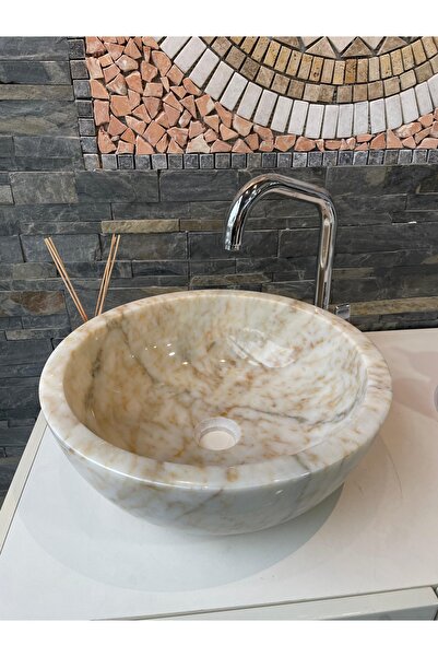 beta doğaltaş BAL MERMER YUVARLAK ÇANAK LAVABO