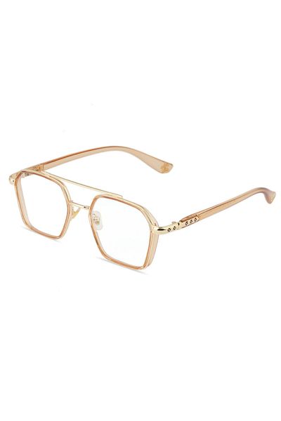 Angel Eyes Corner Design Black Silver Frame Blue Light Protection Women's Sunglasses