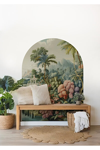 WALLHUMAN Boho - Bohem Tarz Oval Kemer Dekoratif Duvar Stickerı