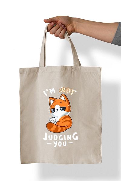 remonz Τσάντα Cat Printed 100% Cotton 35x38 cm