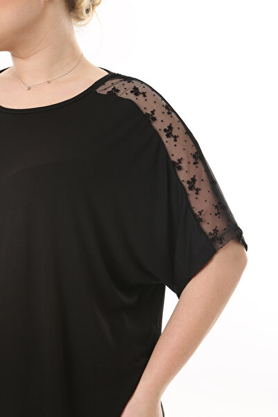 XL Modam ΓΥΝΑΙΚΕΙΟ ΜΕΓΑΛΟ ΜΕΓΕΘΟΣ ΜΑΝΙΚΙΑ ΛΟΥΛΟΥΔΙΑ ΤΟΥΛΟΥ ΛΕΠΤΟΜΕΡΗ ΛΙΚΡΑ ΜΑΥΡΗ ΤΟΥΝΙΚΑ