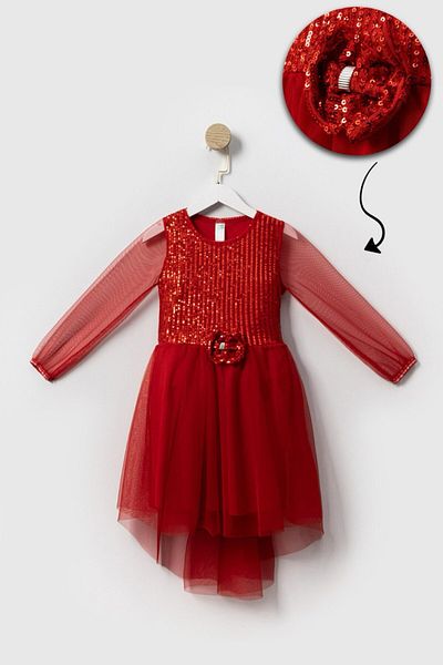 Casyon KİDS PUL PAYET TULLU GIRL'S DRESS