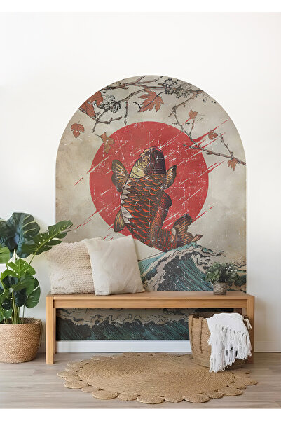 WALLHUMAN Boho - Bohem Tarz Oval Kemer Dekoratif Duvar Stickerı