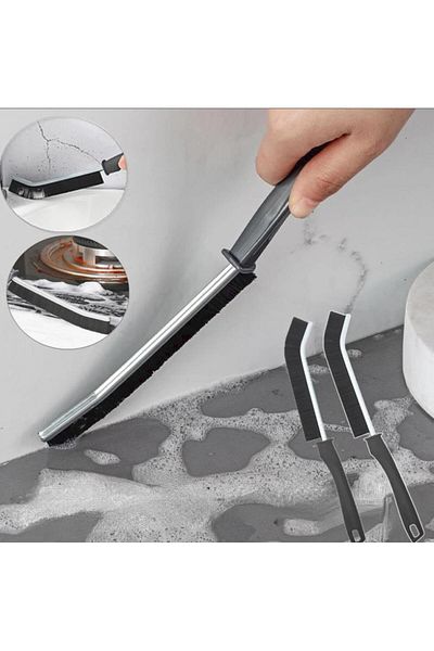 stilsenin34 Long Thin Handle Multi-Purpose Bristle Cleaning Brush Bathroom Kitchen Detail Cleaning