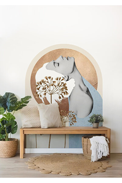 WALLHUMAN Boho - Bohem Tarz Oval Kemer Dekoratif Duvar Stickerı