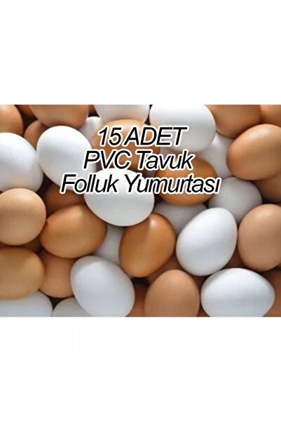 usmtekno 15 AdetTavuk Folluk Yumurta Pvc Sahte Tavuk Yumurtası Plastik Tavuk ...