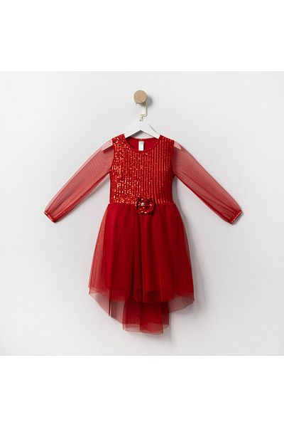 Casyon KİDS PUL PAYET TULLU GIRL'S DRESS