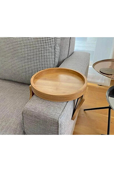 markonya Koltuk Kenarı Sehpası Yan Kolçak Sehpası Servis Tepsisi 20cm