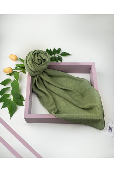 Scarf Λινό Κρίκλι Φουλάρι - Μέντα -