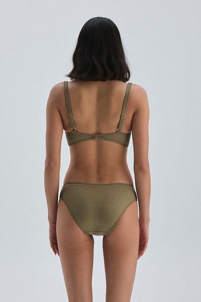 Dagi Grüne, bedeckte Bikinihose mit hoher Taille