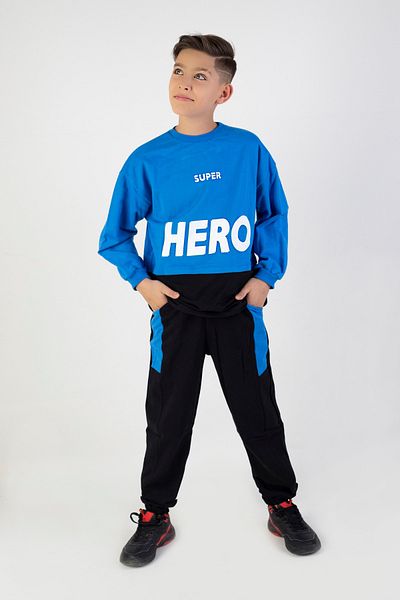 Harika KIDS Σετ αθλητικής φόρμας Boy's Hero Printed Basic