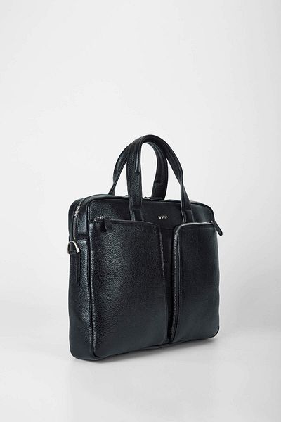 Tamer Tanca Men's Genuine Leather Black Briefcase
