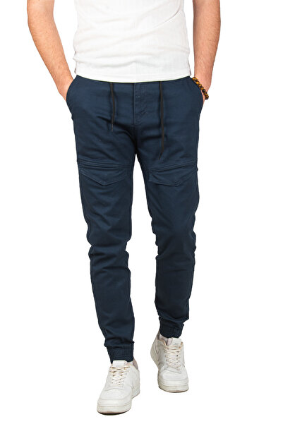 DeepSEA Ανδρικό ανδρικό παντελόνι Cargo με καπάκι στο μπροστινό μέρος σε μπλε Navy Blue2000192