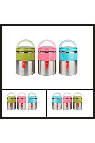 Uygunayakala Suitable-Catch Pink Png-1302 Inox Double Food Thermos-ERM.097