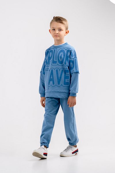 Harika KIDS Boy's Explorer εμπριμέ πλεκτό σετ φόρμας Basic