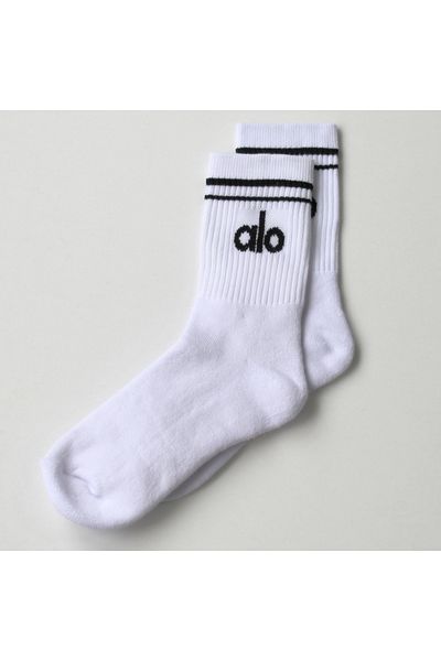 inu yoga Alc Unisex Half-Crew White Yoga Socks