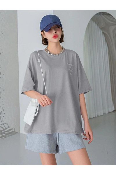 AFROGİYİM Μπλουζάκι Unisex Delighted Something με στάμπα μπροστά