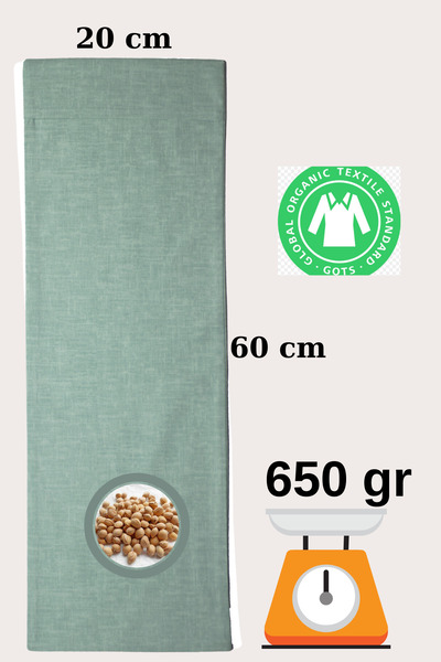 LAPENTA Plus Kiraz Çekirdeği Yastığı 60x20 Cm Yeşil